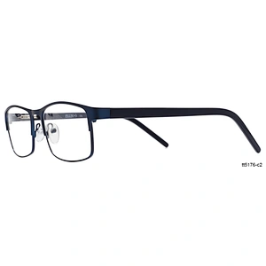 designer square metal optical frames for men