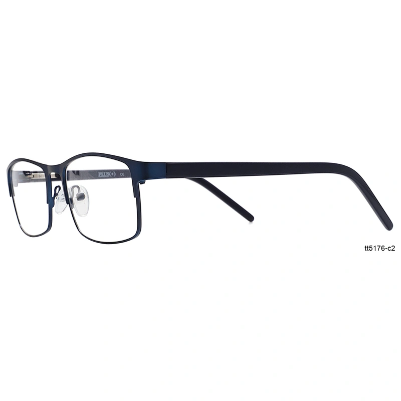 designer square metal optical frames for men
