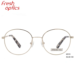 High quality famous brands spectacle metal vogue round metal optical glasses frames