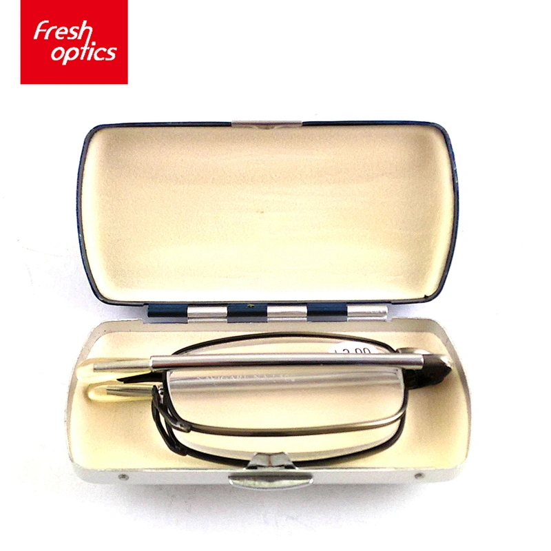 RD334 Special offer folding metal reading glass with Glasses box