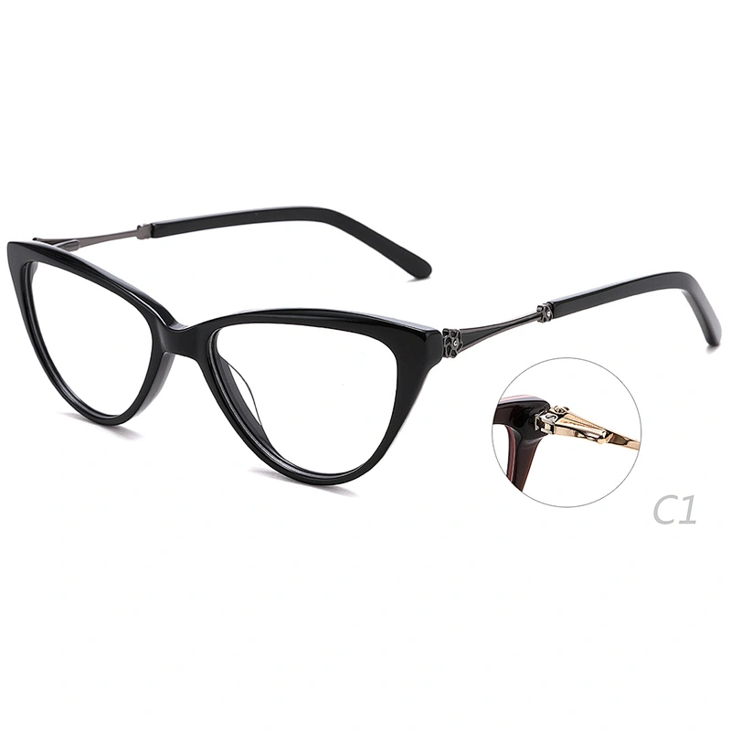 handmade cat eye spectacles clear acetate optical glasses eyewear frames for women