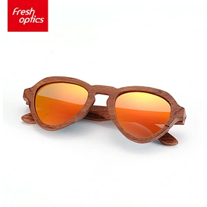 Triangle Circle Womens Wood Sunglasses With Half - Rim