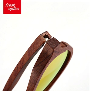 Triangle Circle Womens Wood Sunglasses With Half - Rim