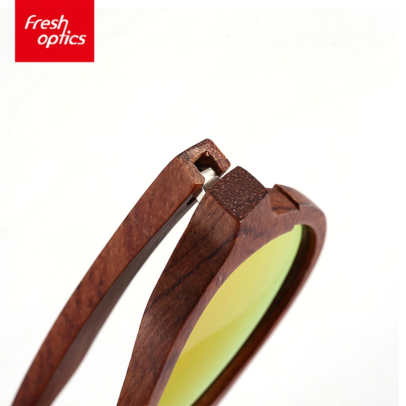 Triangle Circle Womens Wood Sunglasses With Half - Rim