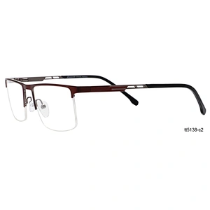 popular square half frame  metal optical frames eyeglasses frames for men's