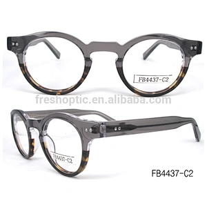 FB4437 classic acetate glass round shape optical frames fashion eyewear frame