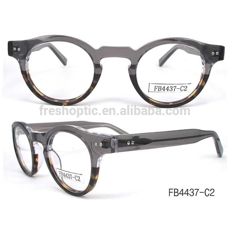 FB4437 classic acetate glass round shape optical frames fashion eyewear frame