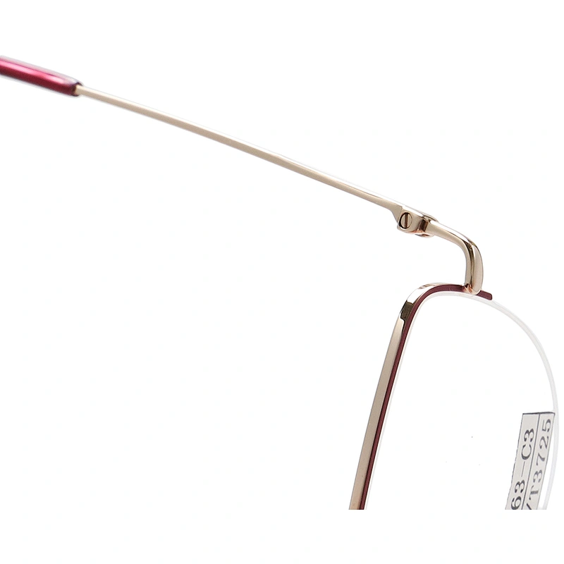 mature half rim spectacle computer protection custom ladies metal optical eyeglasses frames