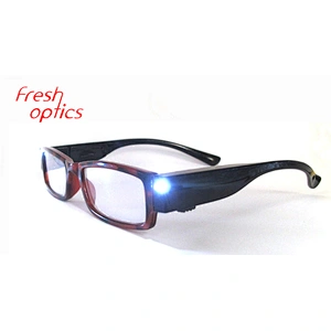 China wholesale LED black PC reading glasses plastic frames in reading glasses magneic from China