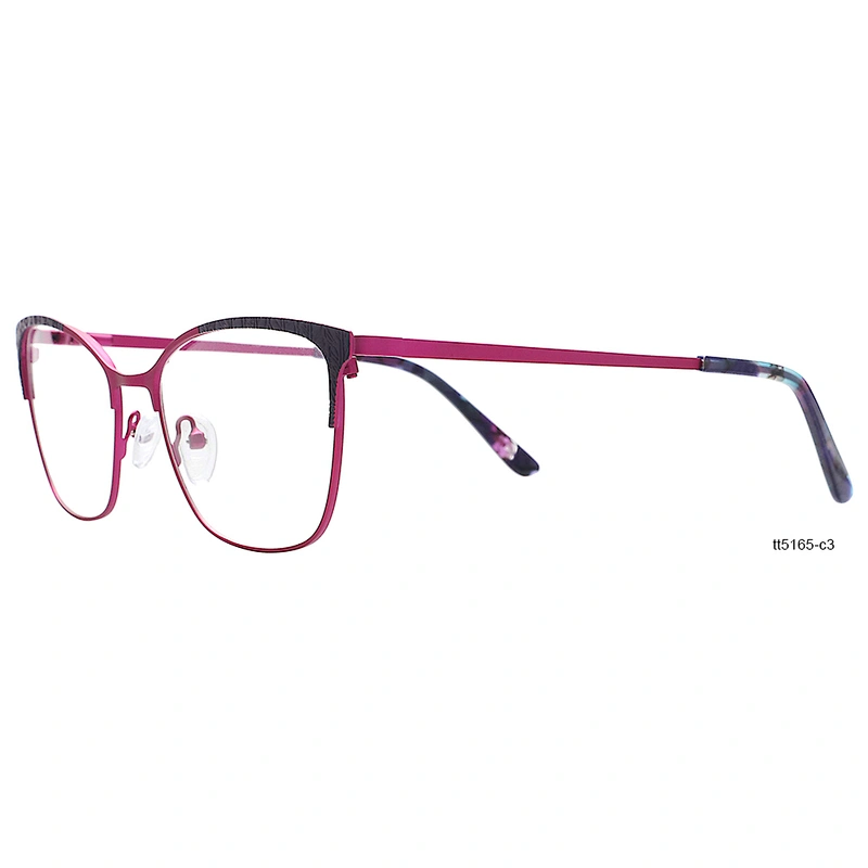 Designer fashion stainless steel eyewear gold metal eyeglass optical frames