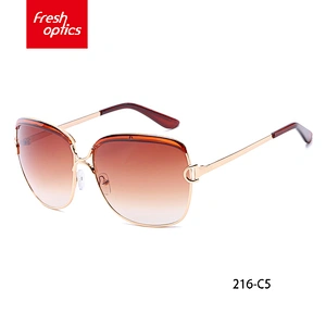 LM216 Plastic Fashion Thick Frame Sunglass With Leopard Grain