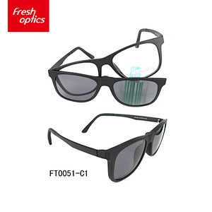 FT0051 Promotional Luxury Ultem Clip On Sunglasses Designer