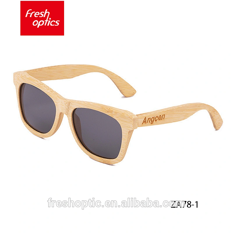 ZA78 Fashion red bamboo double lenses sunglasses