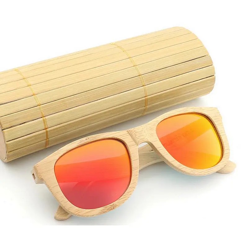 Bamboo sunglasses custom wood polarized UV400 lenses sun glasses for sale