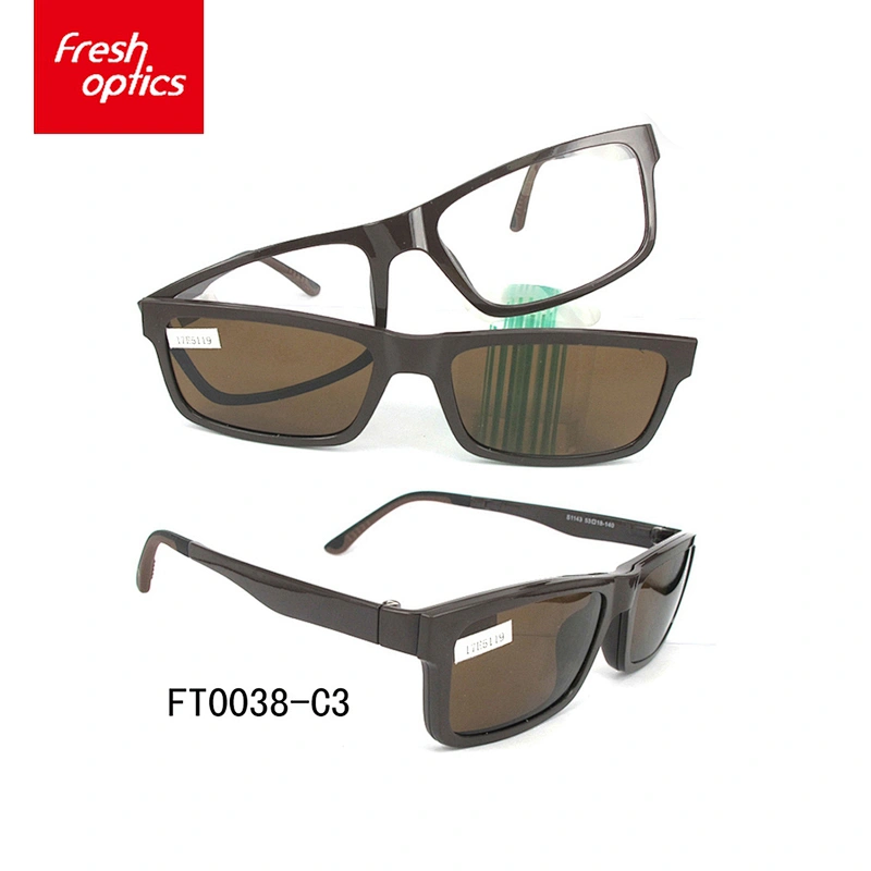 FT0038 Promotional Fashionable Ultem Clip On TR 90 Sunglasses