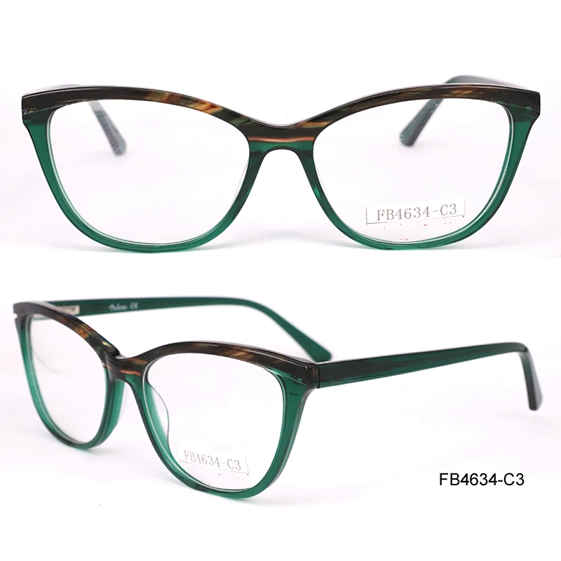 FB4634 Hot sell lamination acetate glass optical frame high quality eyewear glass