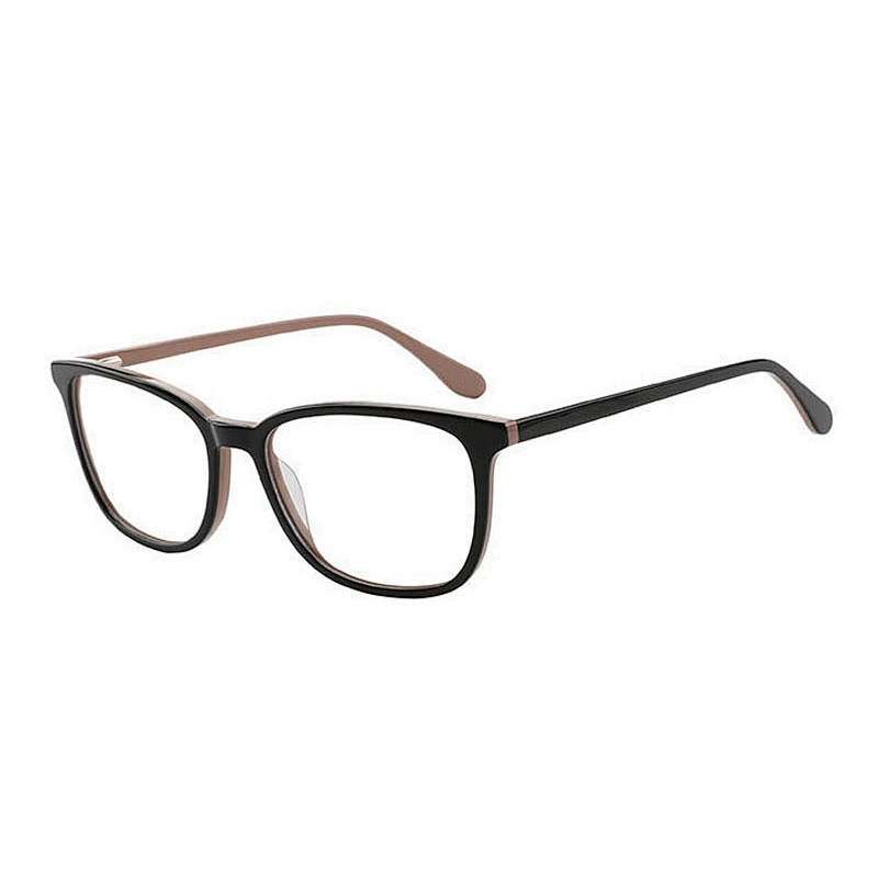 LG078 Young Fashion Stripe Design Square Acetate Eyeglass Frame Ready goods