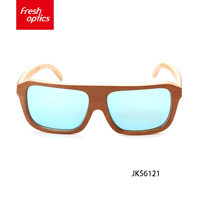 JK56121 Antireflection womens bamboo sunglasses oken