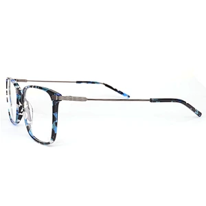 FB5525 Simple and generous spectacle frames special metal temple nice acetate eyeglasses