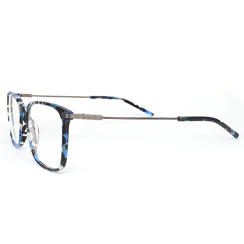 FB5525 Simple and generous spectacle frames special metal temple nice acetate eyeglasses