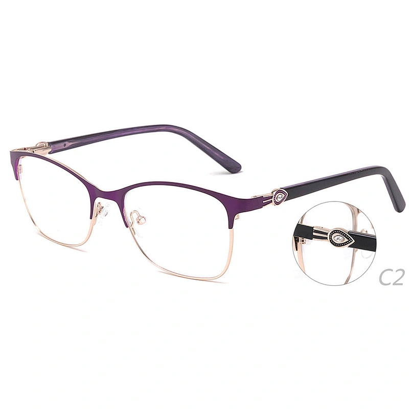 ready stock fashion pink metal optical frames eyeglasses