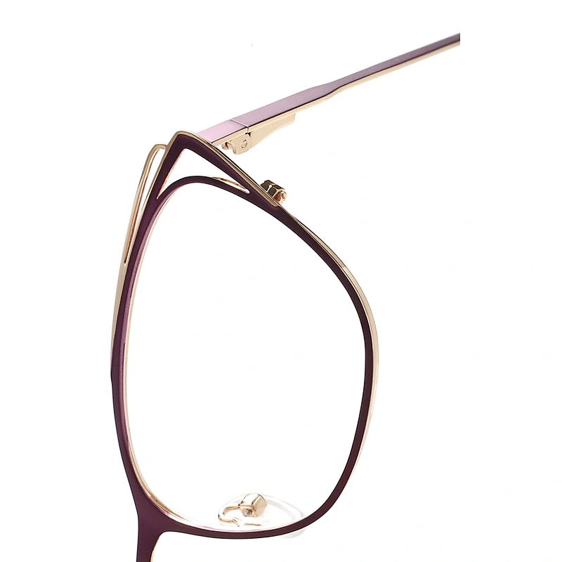 fashion handmade high end designer best cat eye full metal optical frame glasses