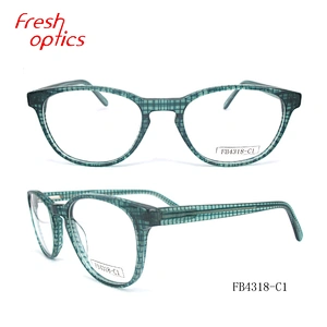 FB4318 New model eyewear frame glasses fashion colorful material transparent stripe acetate frame