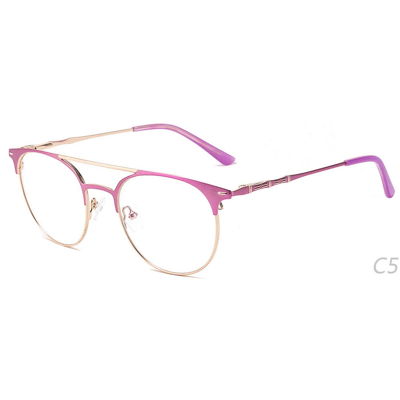 wholesale ready to ship round metal optical frame eyeglasses for women