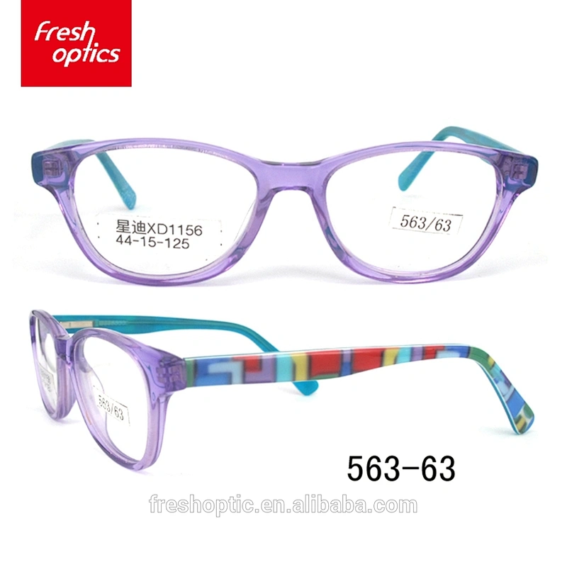 563-63 Cheap price wholesale new design acetate optical frame kids eyeglass
