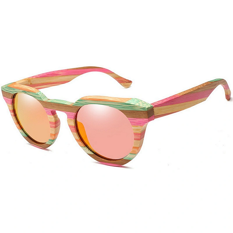 Custom hand made printed fashionable polarized sun glasses Eco-friendly bamboo sunglasses