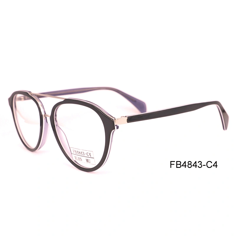 FB4843 Manufacturer logo reading glasses China acetate frame optics eye glasses