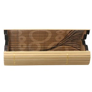 Environmental protection fashion oval wooden bamboo sunglasses case with custom logo