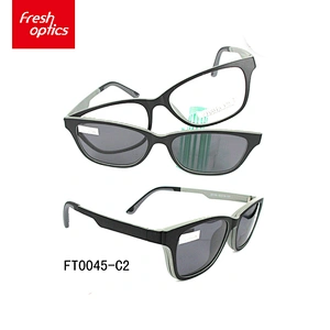 FT0045 Custom logo unisex ultem clip on sunglasses