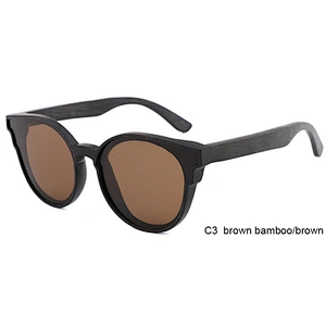 Wholesale Custom Free logo UV400 bamboo polarized wood sunglasses