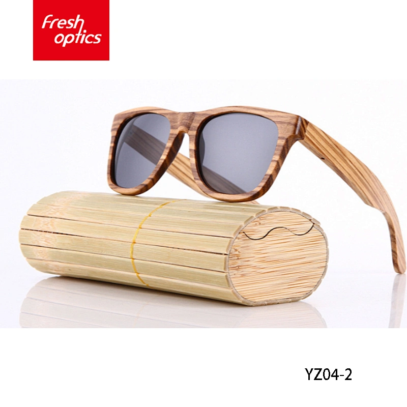 YZ04 China Wooden Sunglasses Custom Zebra Wood Frame Sunglasses With for Men