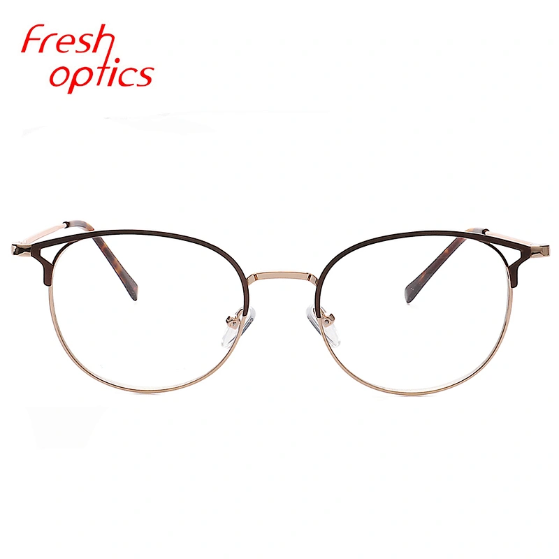 Clear lenses mens soft vintage round metal eye glasses optical frames 1 piece 2019