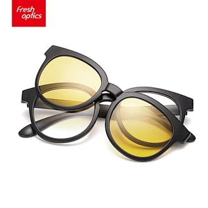 TR9010 Factory Direct Unisex Round Ultem Clip On Sunglasses