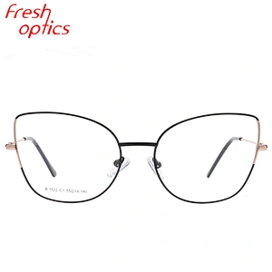 Unique design luxury cat eye designer metal optical eyeglass frames glasses