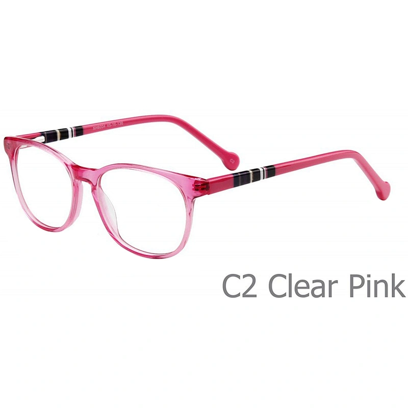 2020 popular round pink acetate optical eyeglasses frames for kids