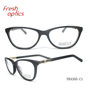 FB4305 Decorated glasses optical frame china eyewear manufacturer acetate material eyeglasses