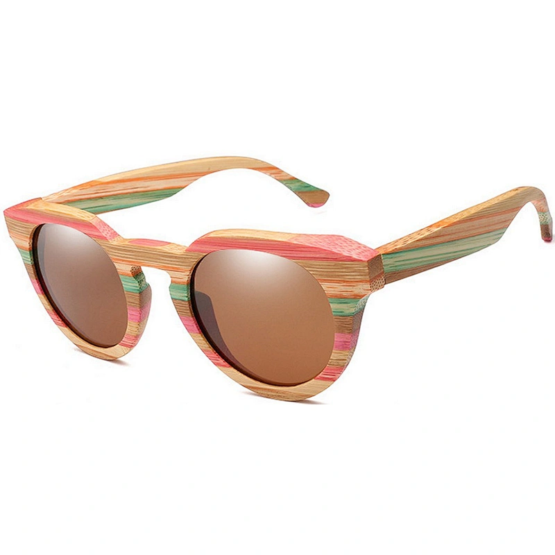 Custom hand made printed fashionable polarized sun glasses Eco-friendly bamboo sunglasses