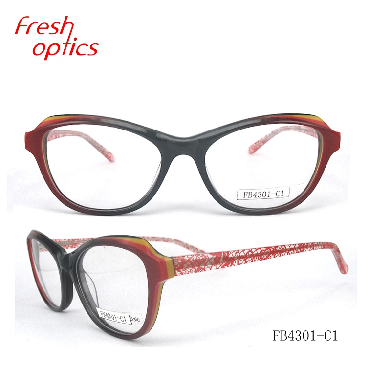 FB4301 Wholesale acetate frames luxury authentic eyeglasses frames brand design eyewear
