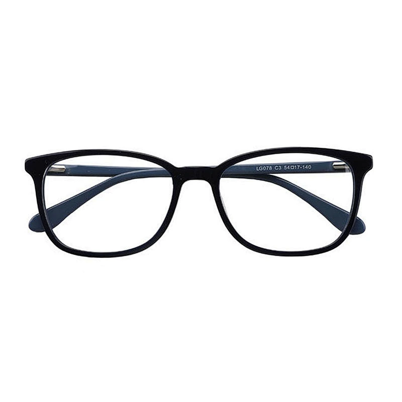 LG078 Young Fashion Stripe Design Square Acetate Eyeglass Frame Ready goods