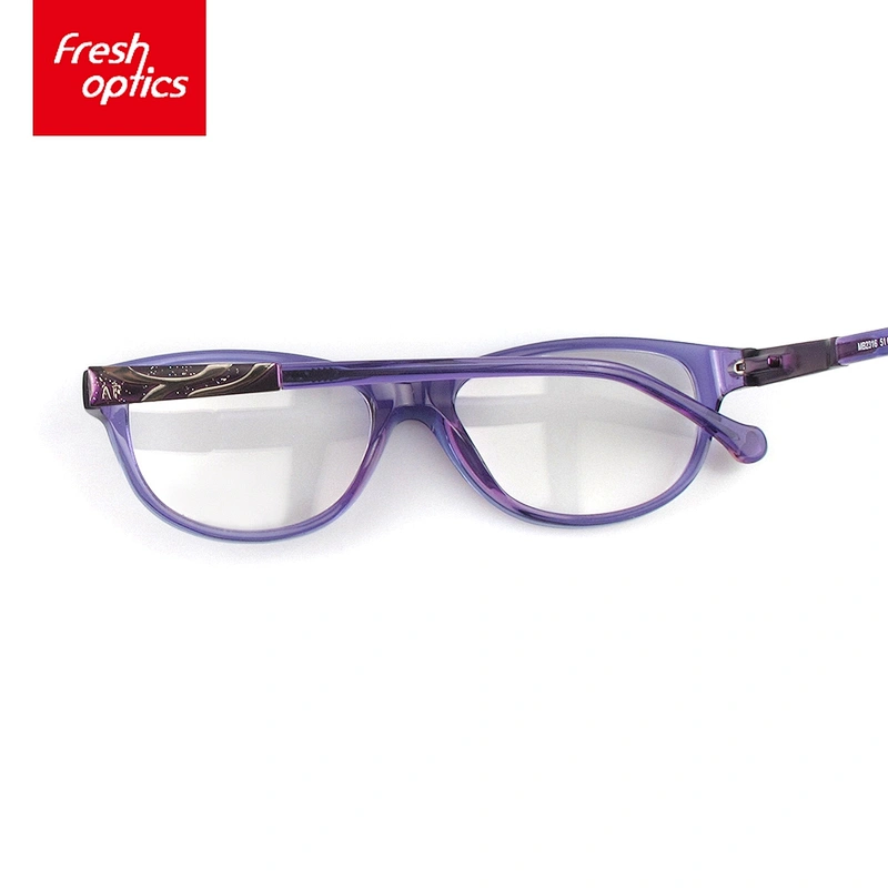 FB3883 Girl Fashion Eyewear Frames, Purple Optics Frames with Heart Shape Design