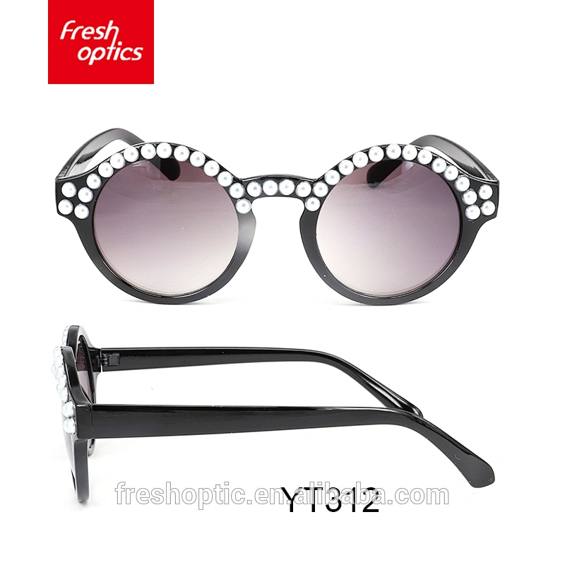 YT312 Good price new style round designer pearl sunglasses fashion sunglasses