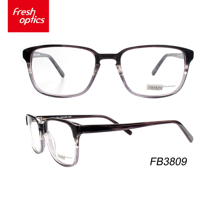 FB3809 Gray Acetate Literary Style Standard Optical Frames