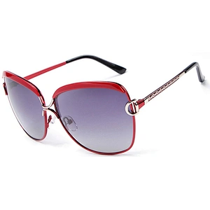 Luxury women red sun glasses custom Logo Printed Temple Cheap fashion sunglasses 2019