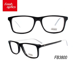 FB3800 Acetate Eye Glasses Frame With White Tip,Hand Made Eyewear Frames