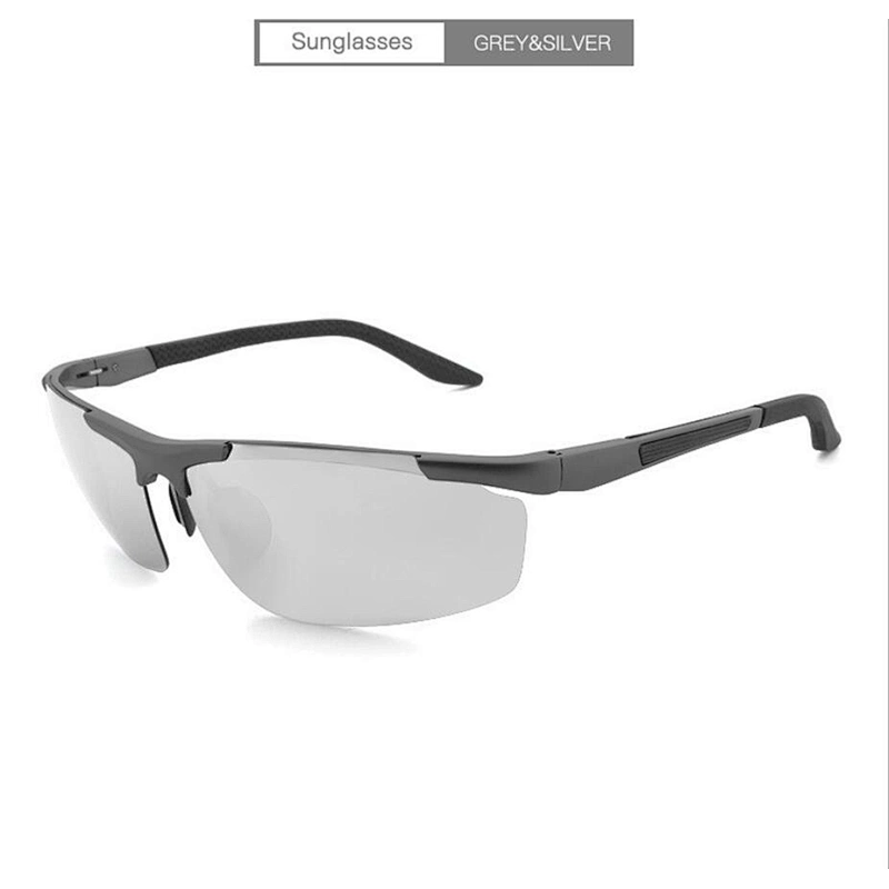 Aluminum men's rimless sunglasses polarized coating  cycling driving sport sunglasses for men