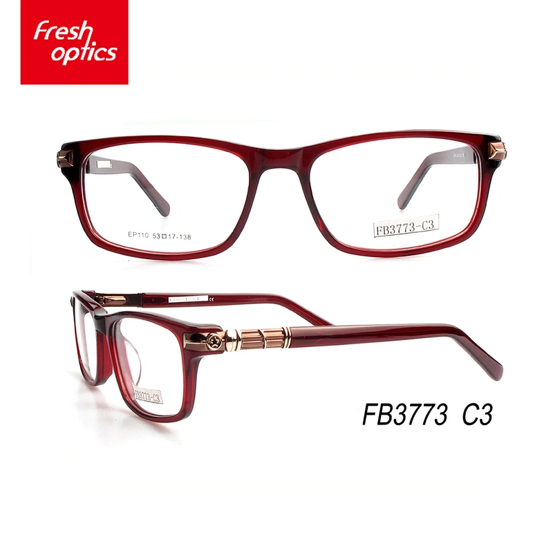 FB3773 Fashion Decoration Acetate Optical Frames Brand Name